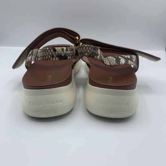 Cole Haan Merritt Womens Zerogrand Double Band Sandal Brown Snake Sz 8 B - Picture 3 of 8